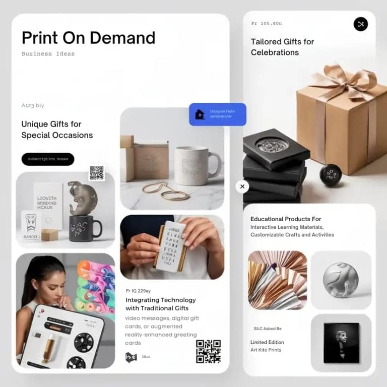 Print on demand buisness ideas about giftings and fashion