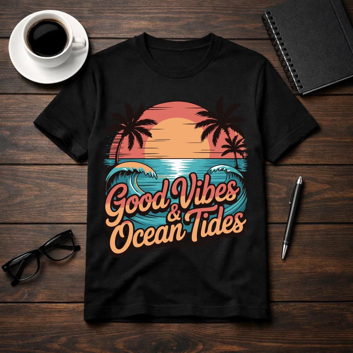 Retro Sunset Graphic Tee...